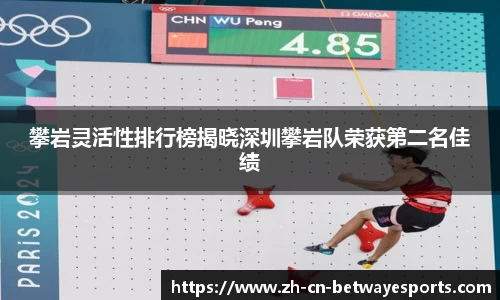 攀岩灵活性排行榜揭晓深圳攀岩队荣获第二名佳绩